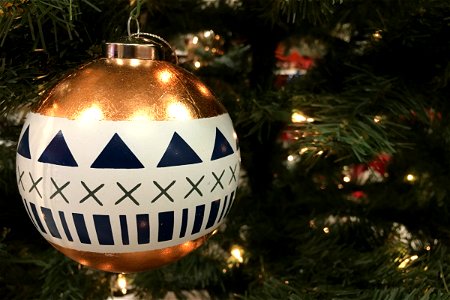 Gold Patterned Christmas Ornament