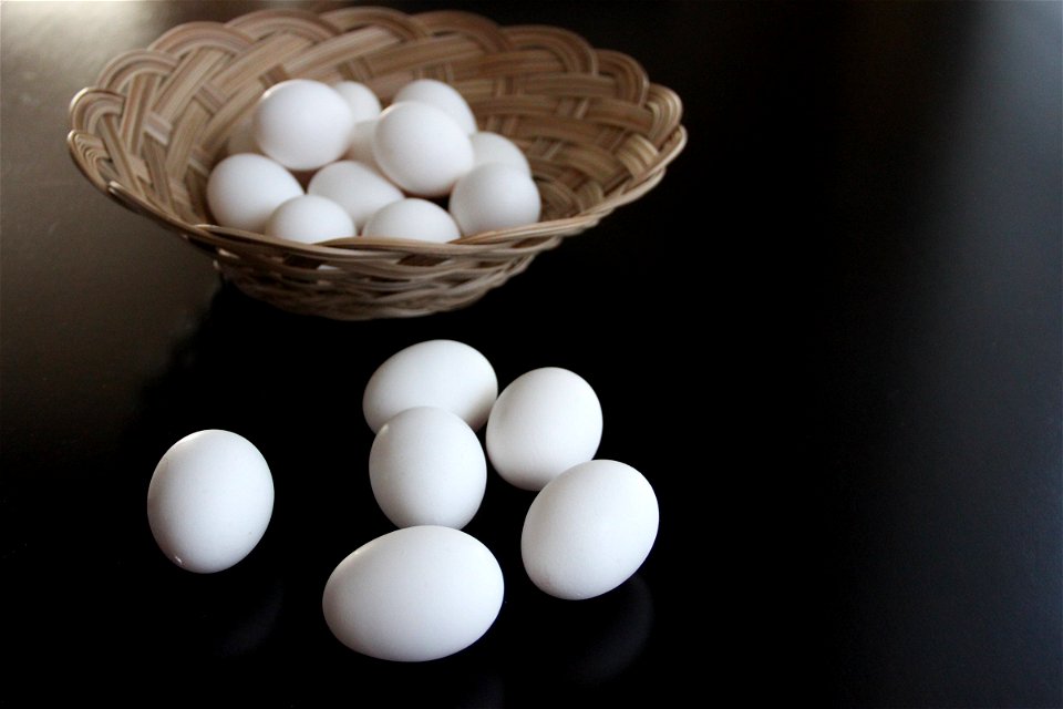 Eggs In & Around Basket