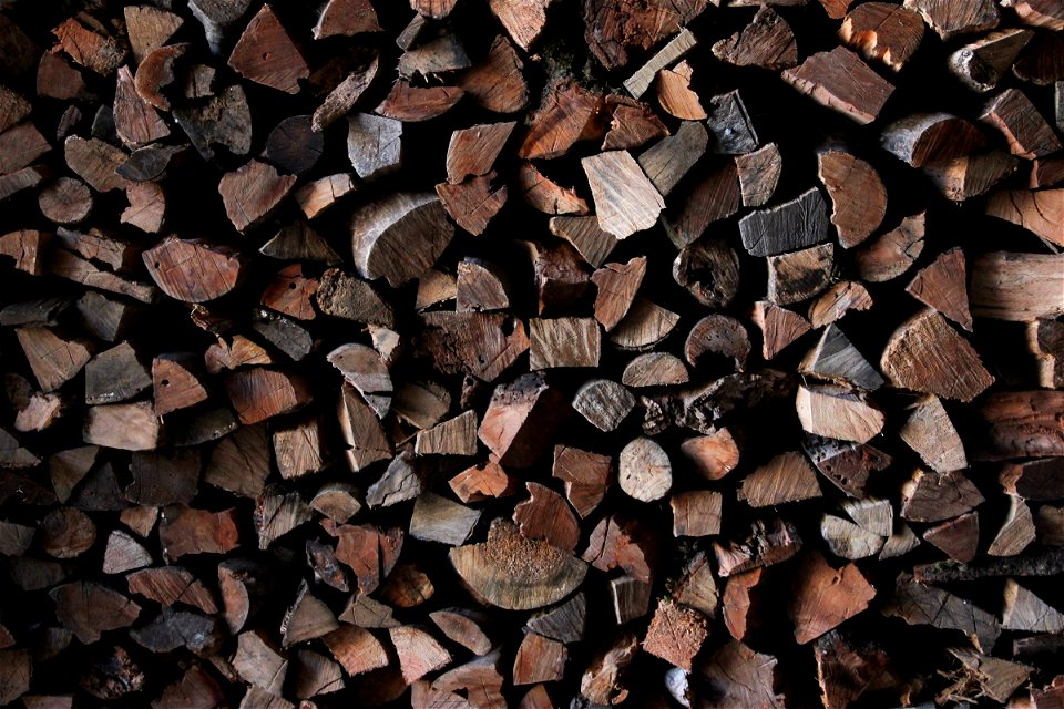 Large Pile of Chopped Firewood