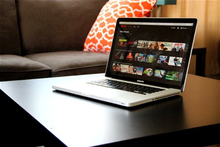 Netflix on Macbook Laptop photo