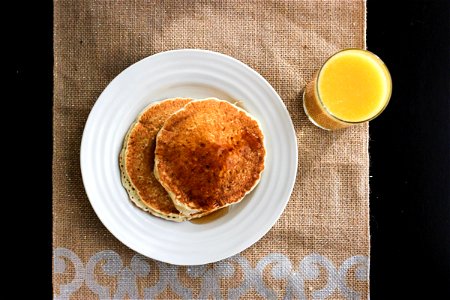 Breakfast With Pancakes & Orange Juice photo