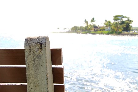 Edge of Bench by Ocean