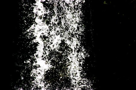 Water Falling Against Black Background