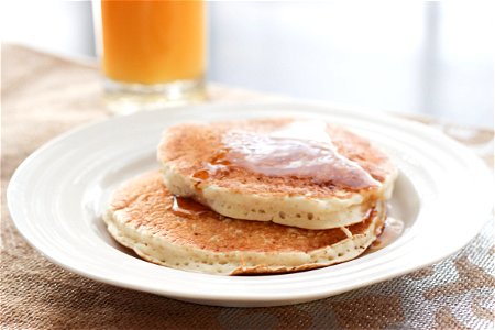 Pancake Breakfast with Orange Juice