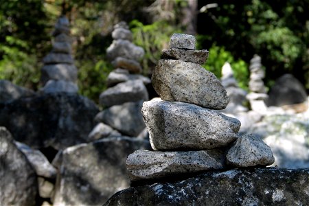 Stones Stacked Up & Balanced
