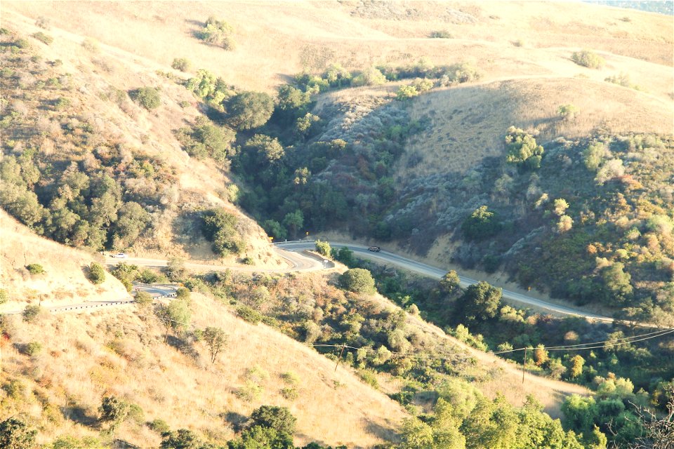 Road Winding Through Dry Hills photo