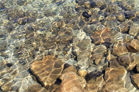Rocks on Bottom of Clear Shallow Water