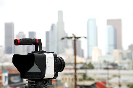 Video Camera Pointed at City