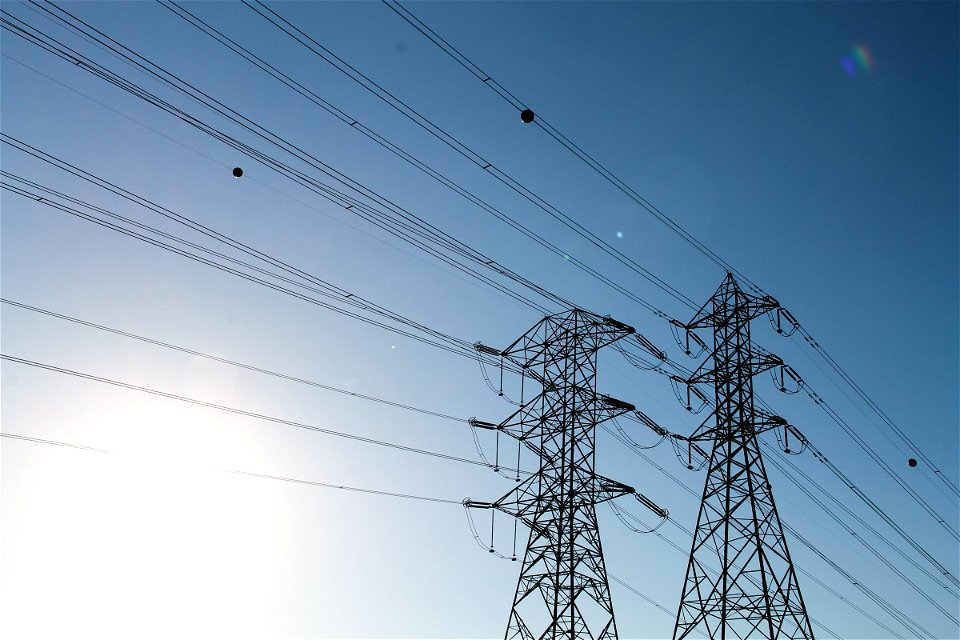 Power Lines on Electric Tower