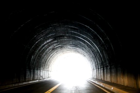 Bright Light at End of Dark Tunnel photo
