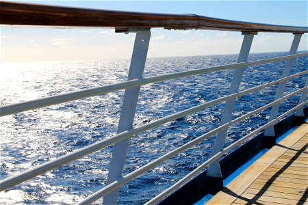 Railing of Ship at Sea