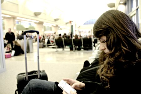 Woman Waiting at the Airport photo