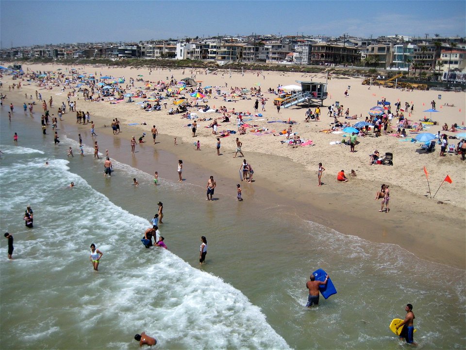 Crowd of People at the Beach