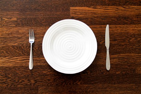 Empty Plate with Fork & Knife photo