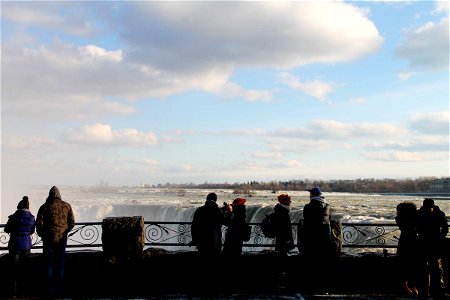 Tourists Watching Niagara Falls photo