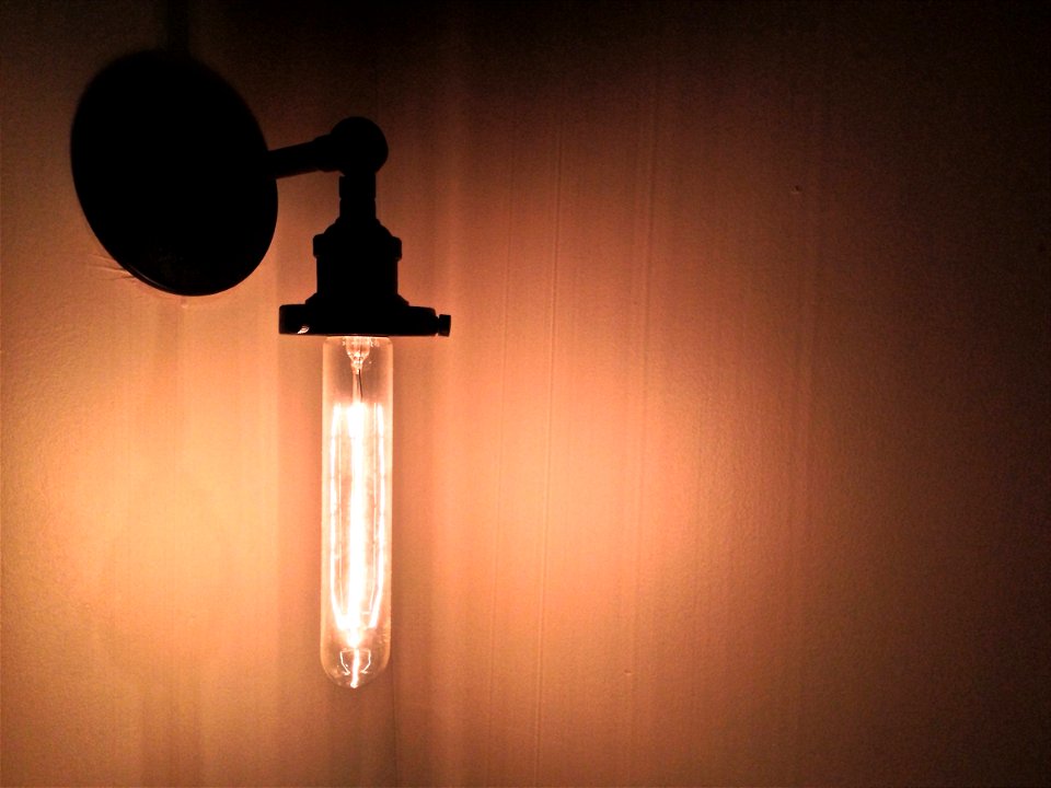Old Lamp on Wall Corner