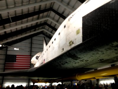 Challenger Space Shuttle on Display in Hangar
