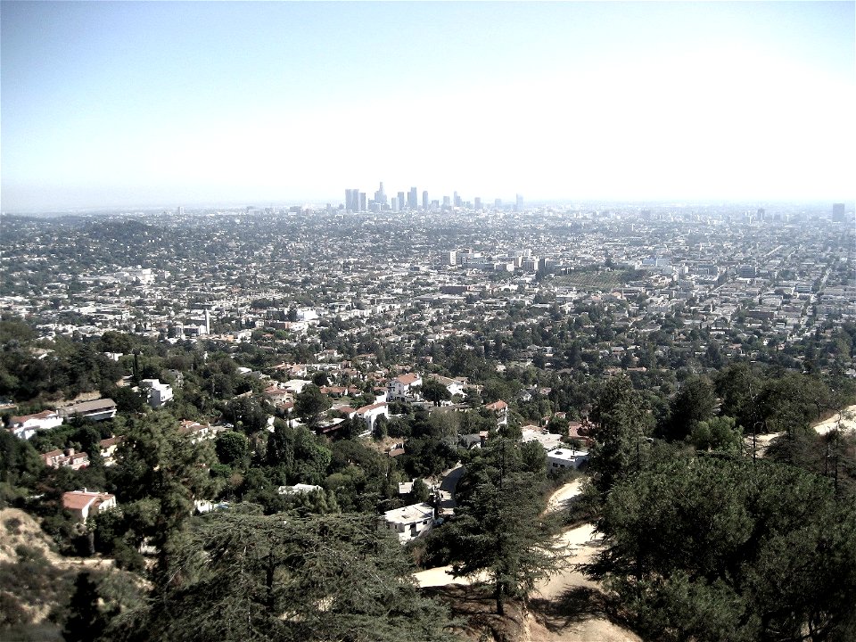 Downtown in the Distance of Hazy Suburbs