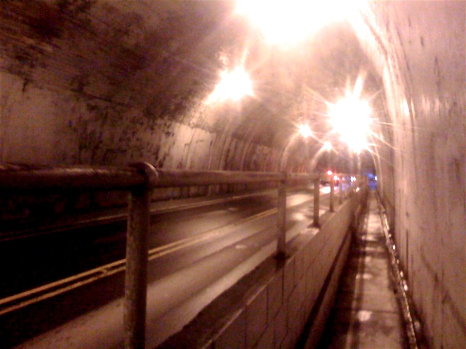 Bright Lights in Tunnel photo