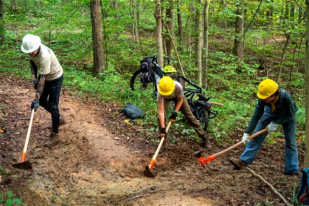 Volunteers Maintaining the Baileys Trail System photo