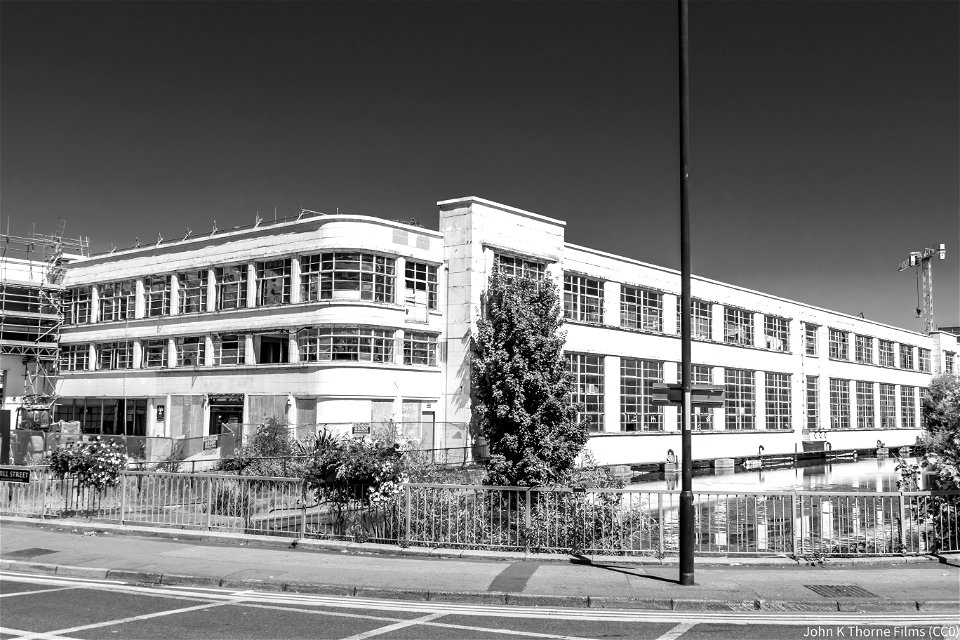 Rootes Building Maidstone. The roof has gone. Back walls gone. Shell of grade 2 listed building. Being developed into residential.