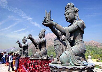 Statues Po Lin Monastery.HK photo