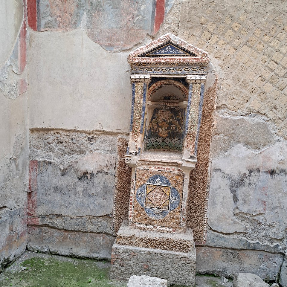 Lararium House of the Skeleton  Herculaneum Italy
