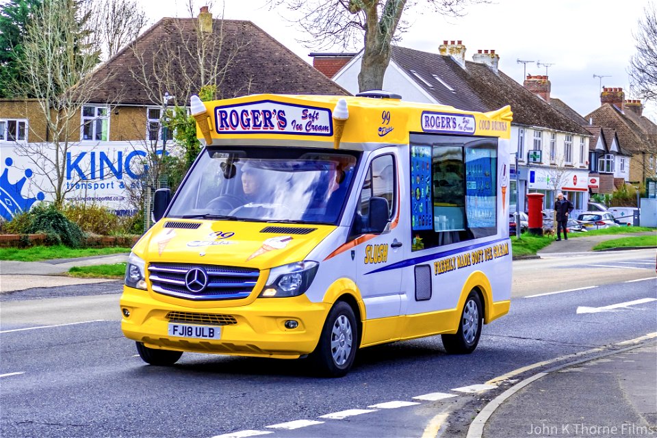 FJ18ULB Ice Cream Van Ashford Road Bearsted Kent. photo