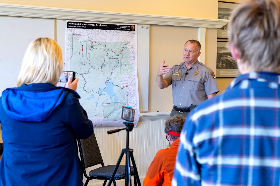 Yellowstone flood event 2022: Superintendent, Cam Sholly, press briefing (3)