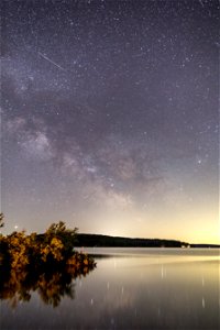 Milky Way Galaxy and a Calm Lake photo