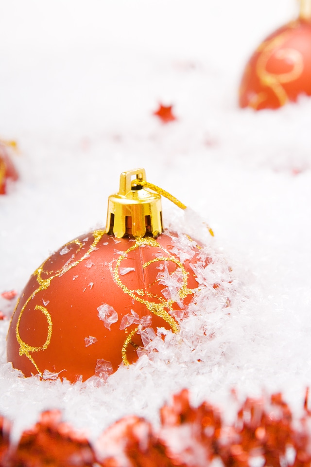 Red christmas balls