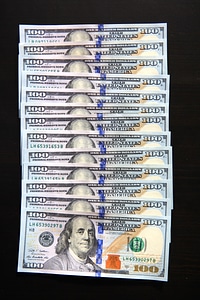 New hundred dollar bills