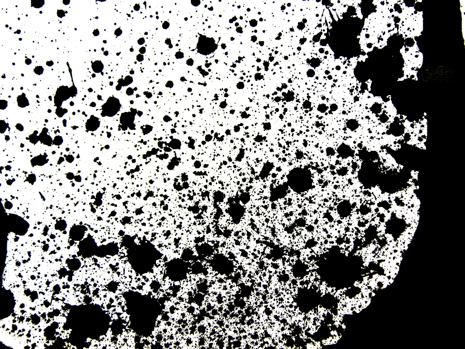 Black ink splatters