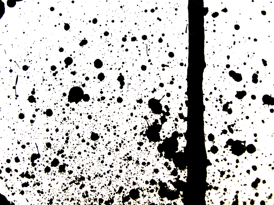 Black ink splatter