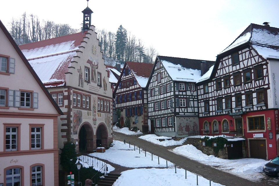 Town buildings architecture