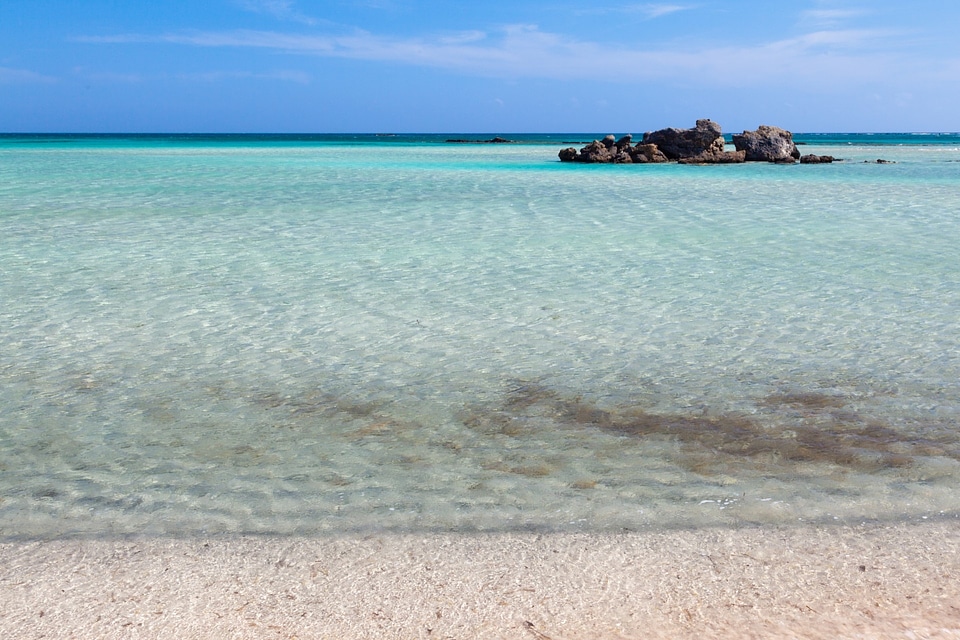 Island lagoon landscape