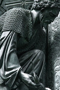 Bronze monument close up photo