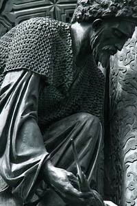 Bronze monument close up