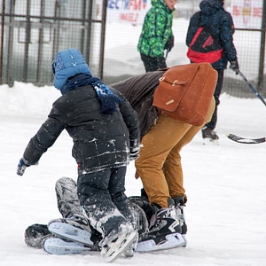 Falling on Ice Skates