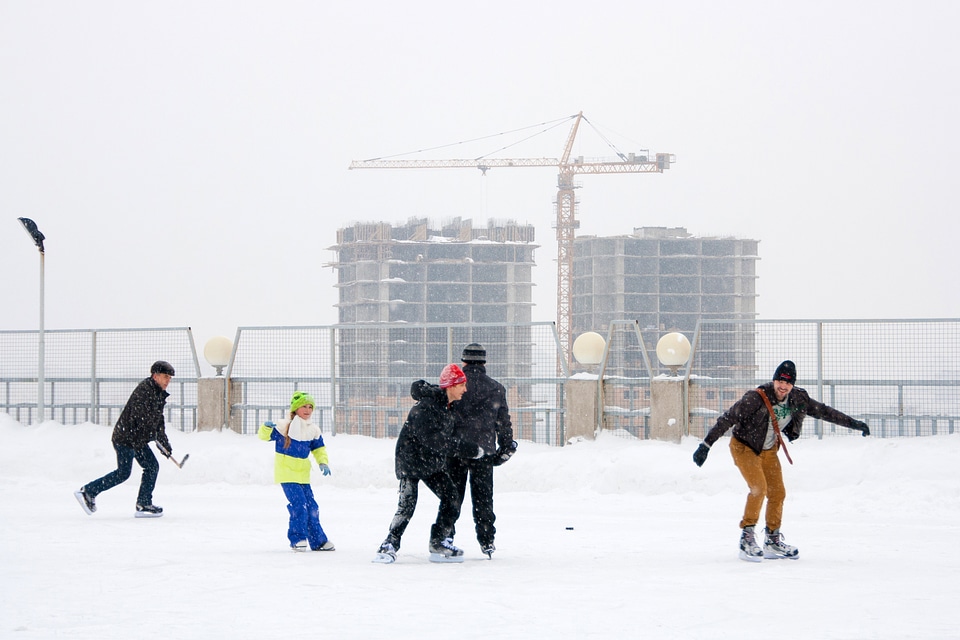 Fun ice skating photo