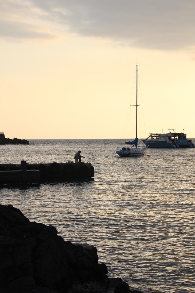 Ocean sea fishing boat