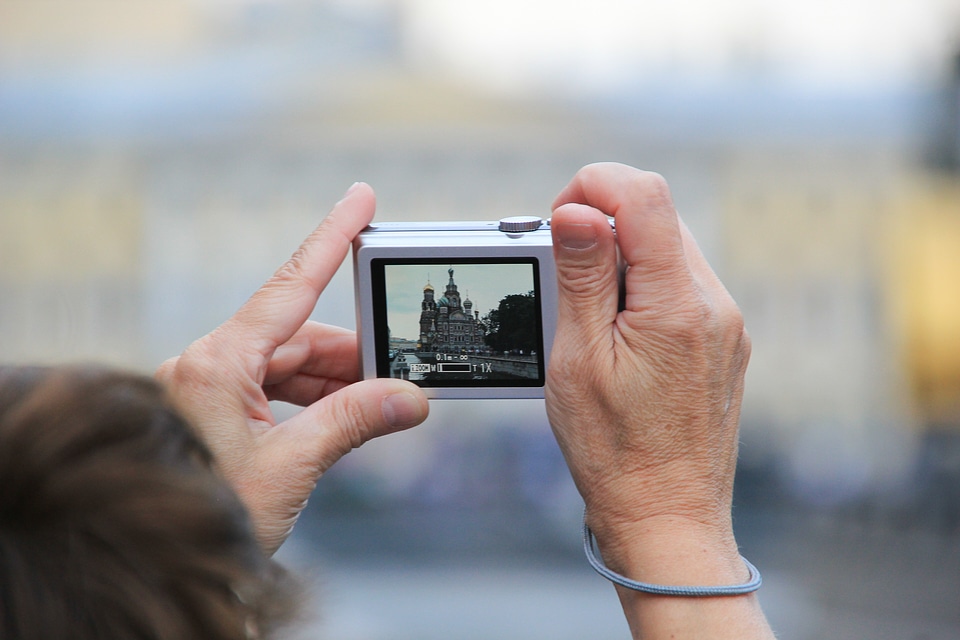 Taking photo of church