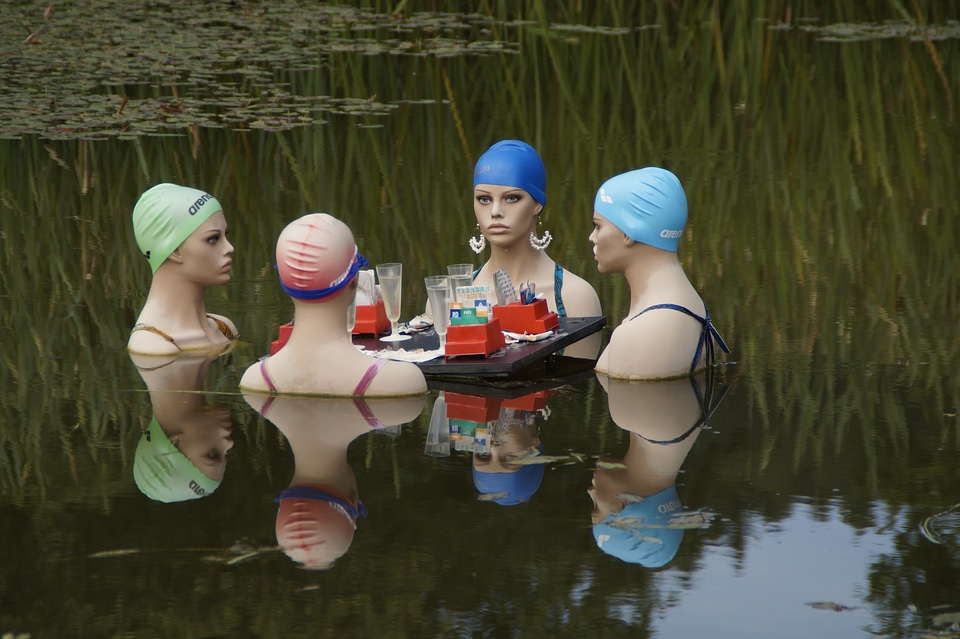 Gambling group swim