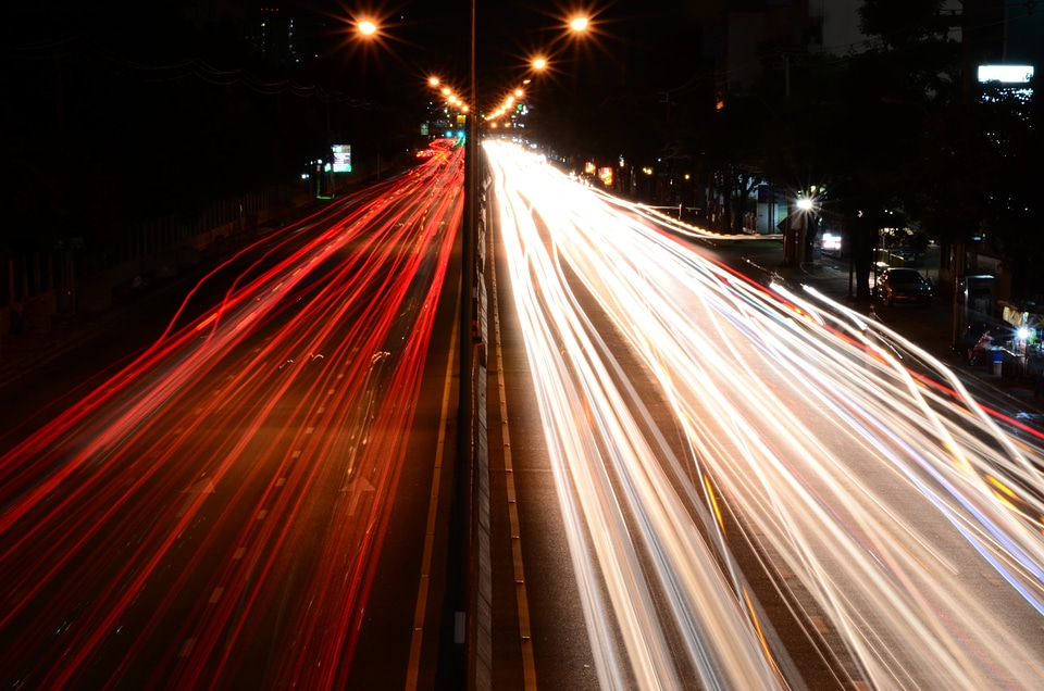 Street night drive