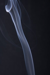 Soft smoke on black photo