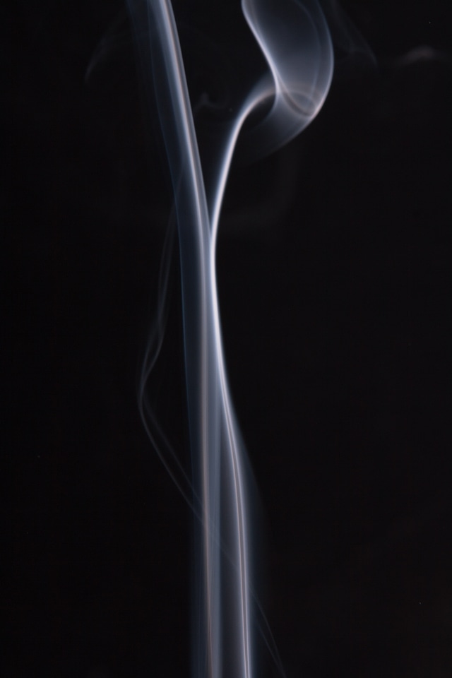 Smooth smoke on black background