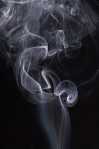 Wavy white smoke photo