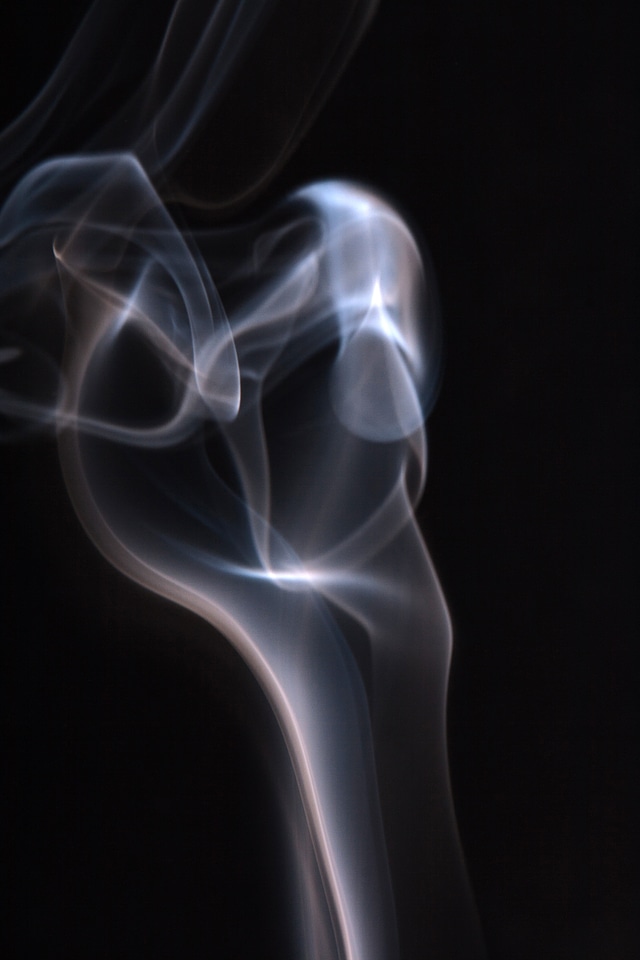 Smoke on black