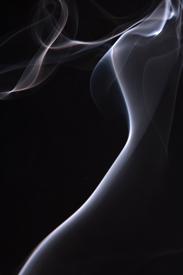 Smoke on black