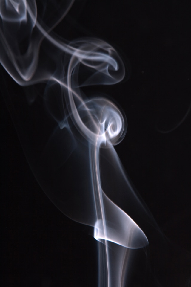 Smoke on black